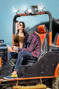 Jeep girl cb background