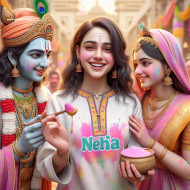 Krishna Holi 3D Images Ai Photo Generator