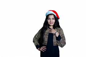 Lady Santa PNG Transparent Images Free Download