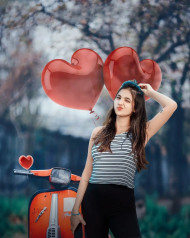 Love girl editing background