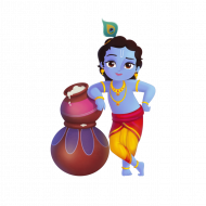 Makhan chor little krishna png