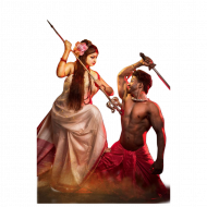 Mata rani and mahisasur hd png, maa sherwali hd png