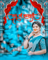 Mata saraswati puja background