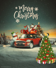 Merry christmas editing background