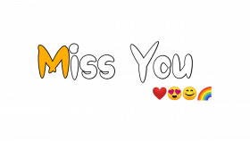 Miss you Text PNG Transparent Images Free