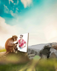 Monkey Poster Background For Picsart CB Editing   2048x2560