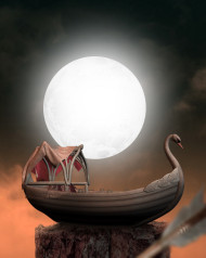 moon & boat editing backgrounds