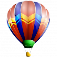 Multicolor air balloon transparent background,Hot air balloon png images