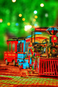 Natural Cb Bokeh Effect Background With Train Download Green