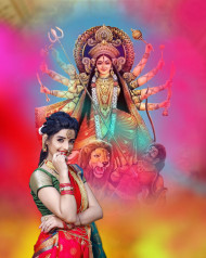 Navratri background with girls