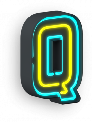Neon Letter Q transparent background png clipart