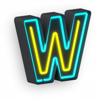 Neon Letter  W transparent background png clipart