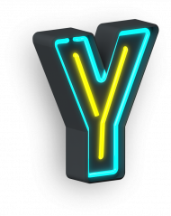 Neon Letter Y transparent background png clipart