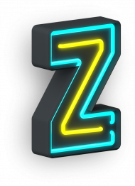 Neon Letter Z transparent background png clipart