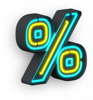 % Neon transparent background png clipart