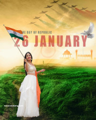 New 26 January Editing Background with Girl Download Free