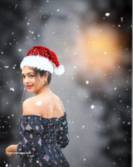 New christmas photo editing background