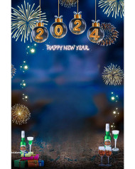 New Happy New Year 2024 Photo Editing Background