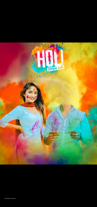 New Holi Background With Girl For Cb Picsart Editing