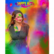 New Holi Background With Girl For Cb Picsart Editing