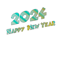 New Year 2024 Text PNG