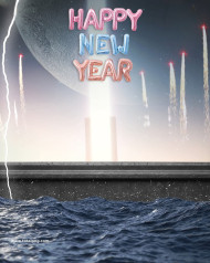 New year photo editing background