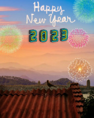 New year roof top editing background