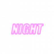 Night text transprent background