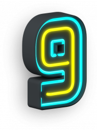 Nine Neon transparent background png clipart