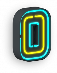 O Neon Letter transparent background png clipart