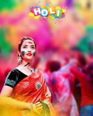 Photoshop Holi editing background with Girl for Cb Picsart