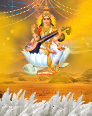 Photoshop Saraswati puja editing background