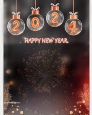 Picsart Happy New Year 2024 Editing Background 4k