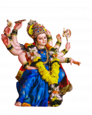 Picsart Maa Durga In Saree Transparent Background PNG Image