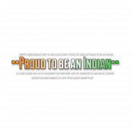 Proud to be an indian text png