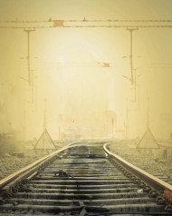 Railway track photo editing backgrounds