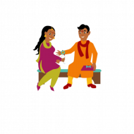 Raksha bhandhan toon image png