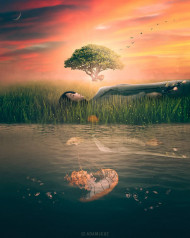 Rea;lstic  photoshop editing background