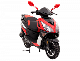 Red Scooter With Transparent Background