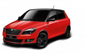 Red skoda car transprent png
