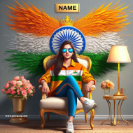 Republic day ( 26 January ) 3D ai images generation prompt Girl Image