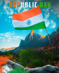 Republic day photo editing background