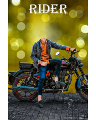 Rider Without Face Body Background Bike