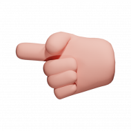 Right hand 3d transparent background