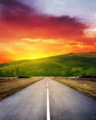 Road sun set editing background download