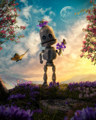 Robot editing background