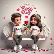 Rose day ai photo editing background Image