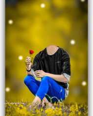 Rose in hand cb editing background