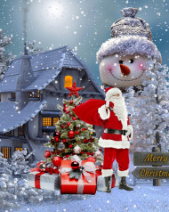 Sanat claus christmas editing backgrounds