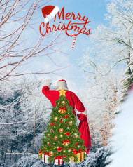 Santa Claus Christmas background images for Photoshop